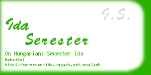 ida serester business card